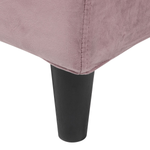 Bettrahmenbezug Samtstoff FITOU 160 x 200 cm Rosa