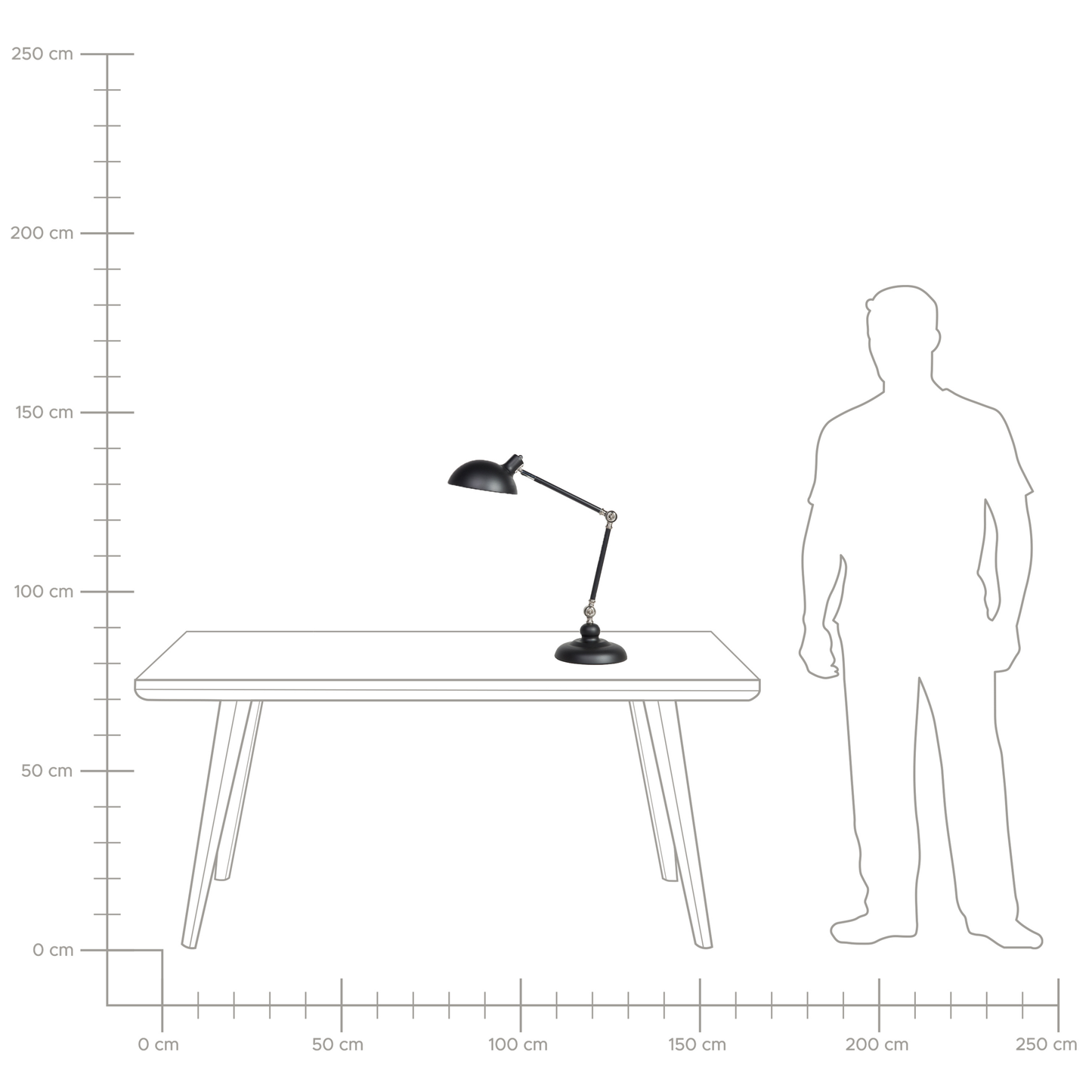 Schreibtischlampe MERAMEC verstellbar Metall Schwarz