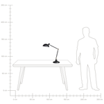 Schreibtischlampe MERAMEC verstellbar Metall Schwarz