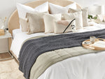 Kuscheldecke FETHIYE Baumwolle 140 x 170 cm Dunkelgrau