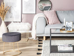 Hocker Felloptik weiss MANHATTAN