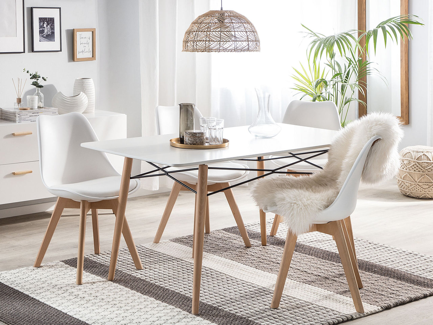 Esstisch weiss 140 x 80 cm BIONDI