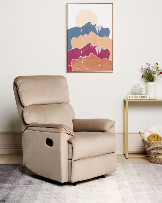 Sessel EVERTON Stoff Hellbraun