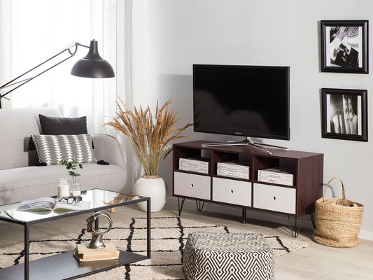 TV-Möbel FOSTON Braun / Weiss