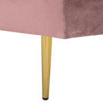 Chaiselongue Samtstoff rosa rechtsseitig MIRAMAS