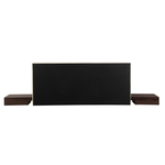 Bett mit Lattenrost Kunstleder ZEN 180 x 200 cm Dunkle Esche