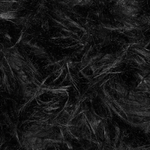 Hocker Felloptik schwarz MANHATTAN