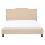Bett mit Lattenrost Stoff MONTPELLIER 160 x 200 cm Beige