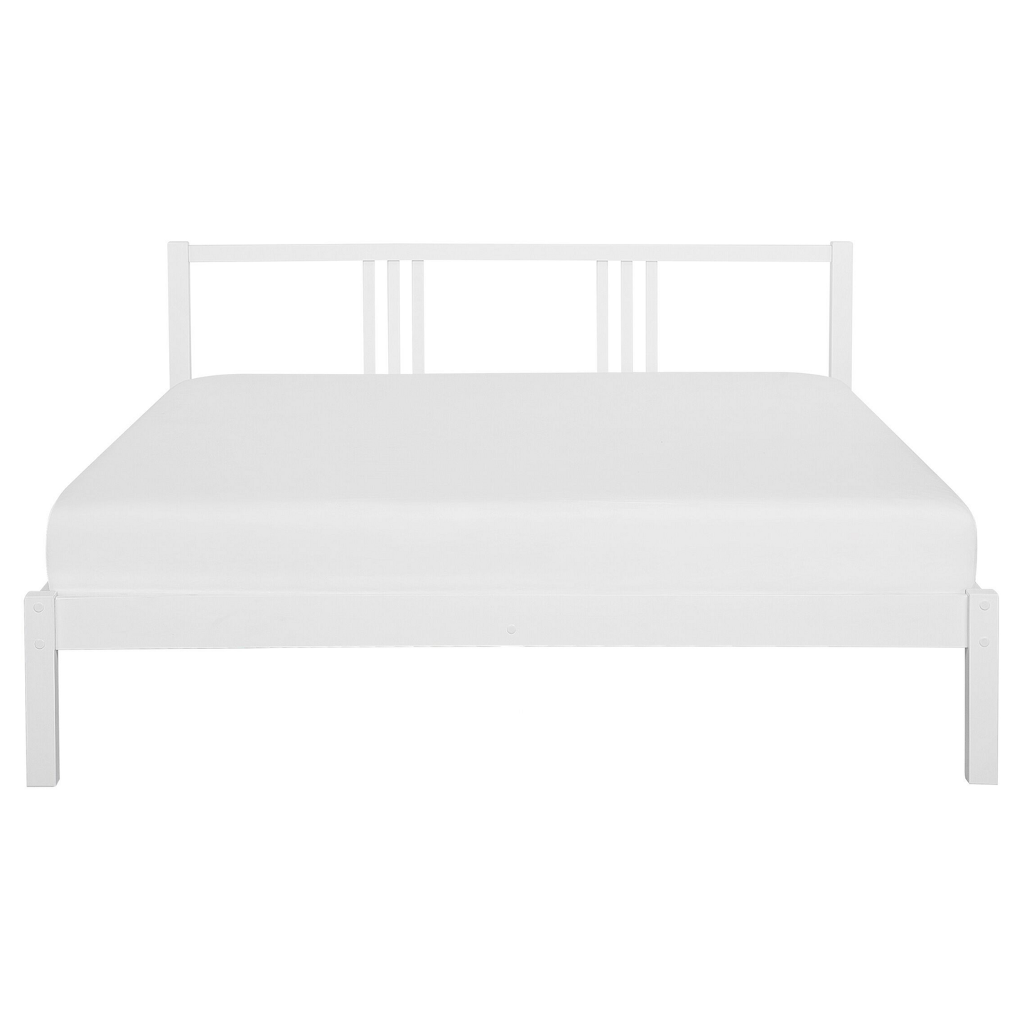 Bett mit Lattenrost Kiefernholz VANNES 160 x 200 cm Weiss