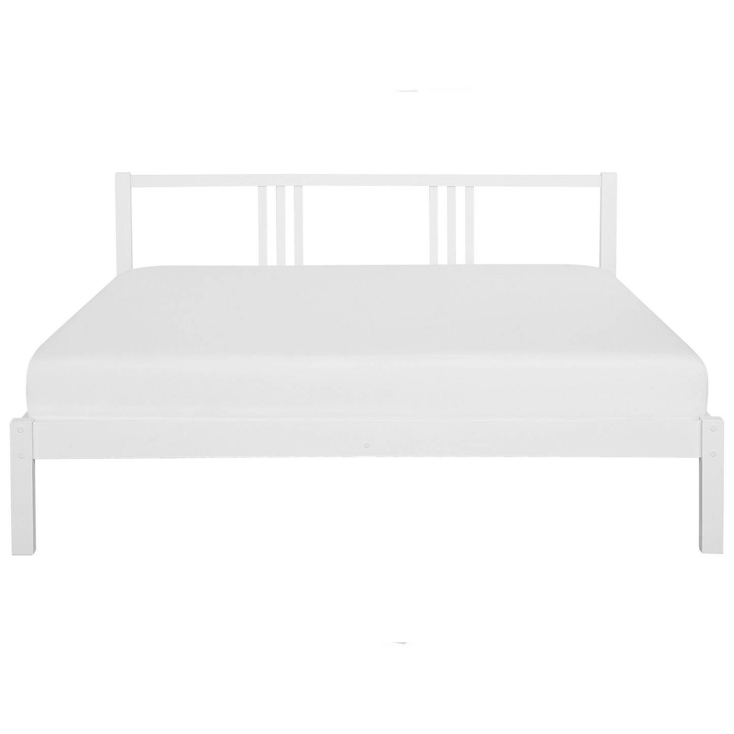 Bett mit Lattenrost Kiefernholz VANNES 180 x 200 cm Weiss