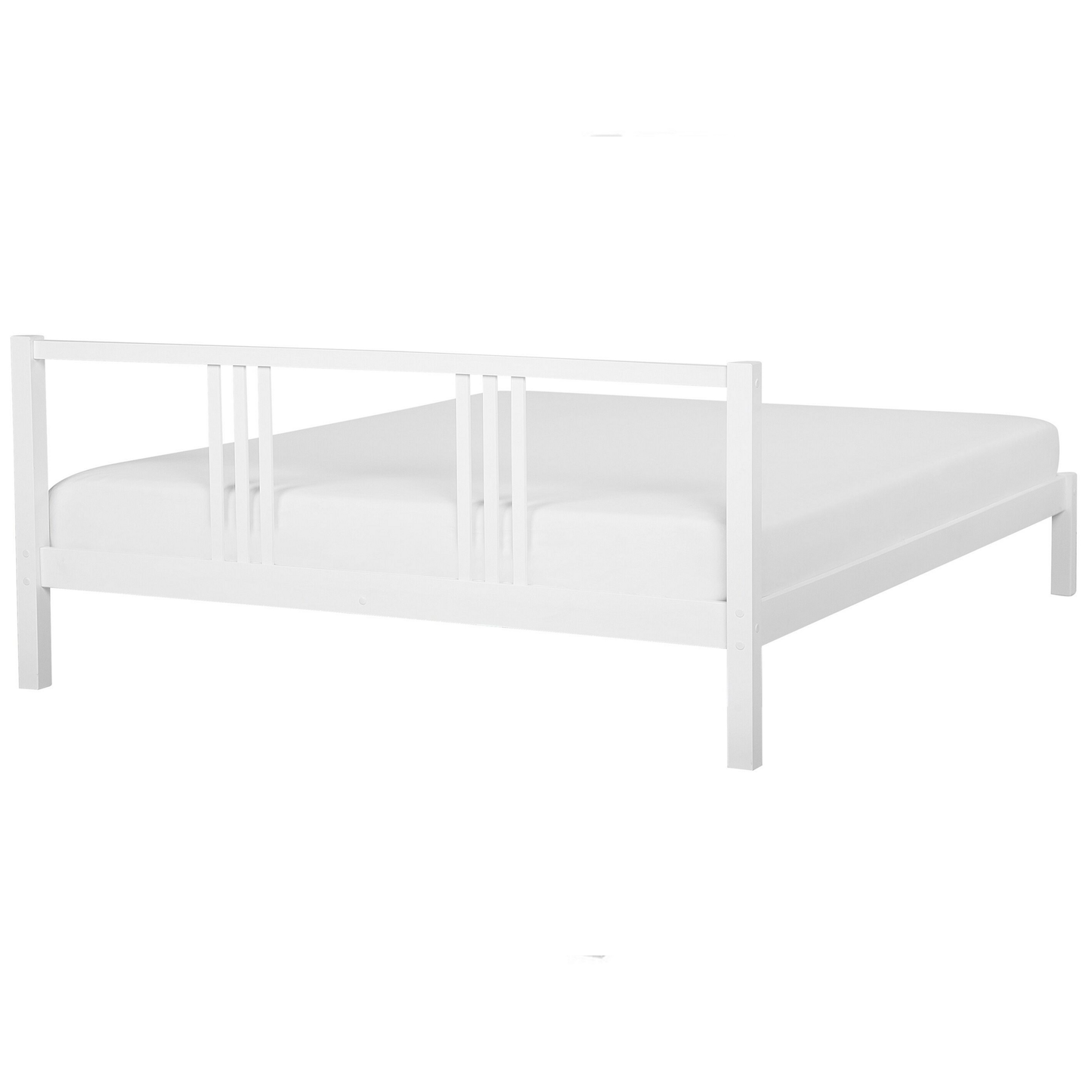 Bett mit Lattenrost Kiefernholz VANNES 180 x 200 cm Weiss