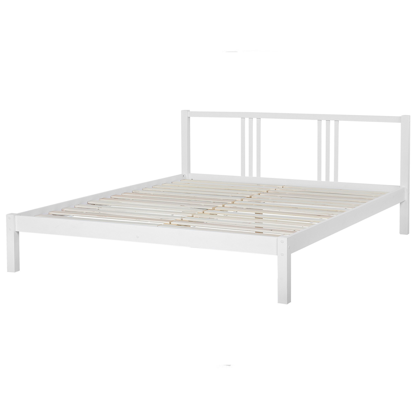 Bett mit Lattenrost Kiefernholz VANNES 180 x 200 cm Weiss