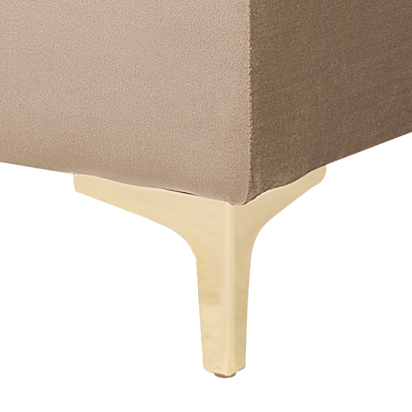 Chaiselongue Samtstoff sandbeige / gold ABERDEEN
