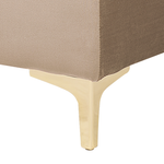 Chaiselongue Samtstoff sandbeige / gold ABERDEEN