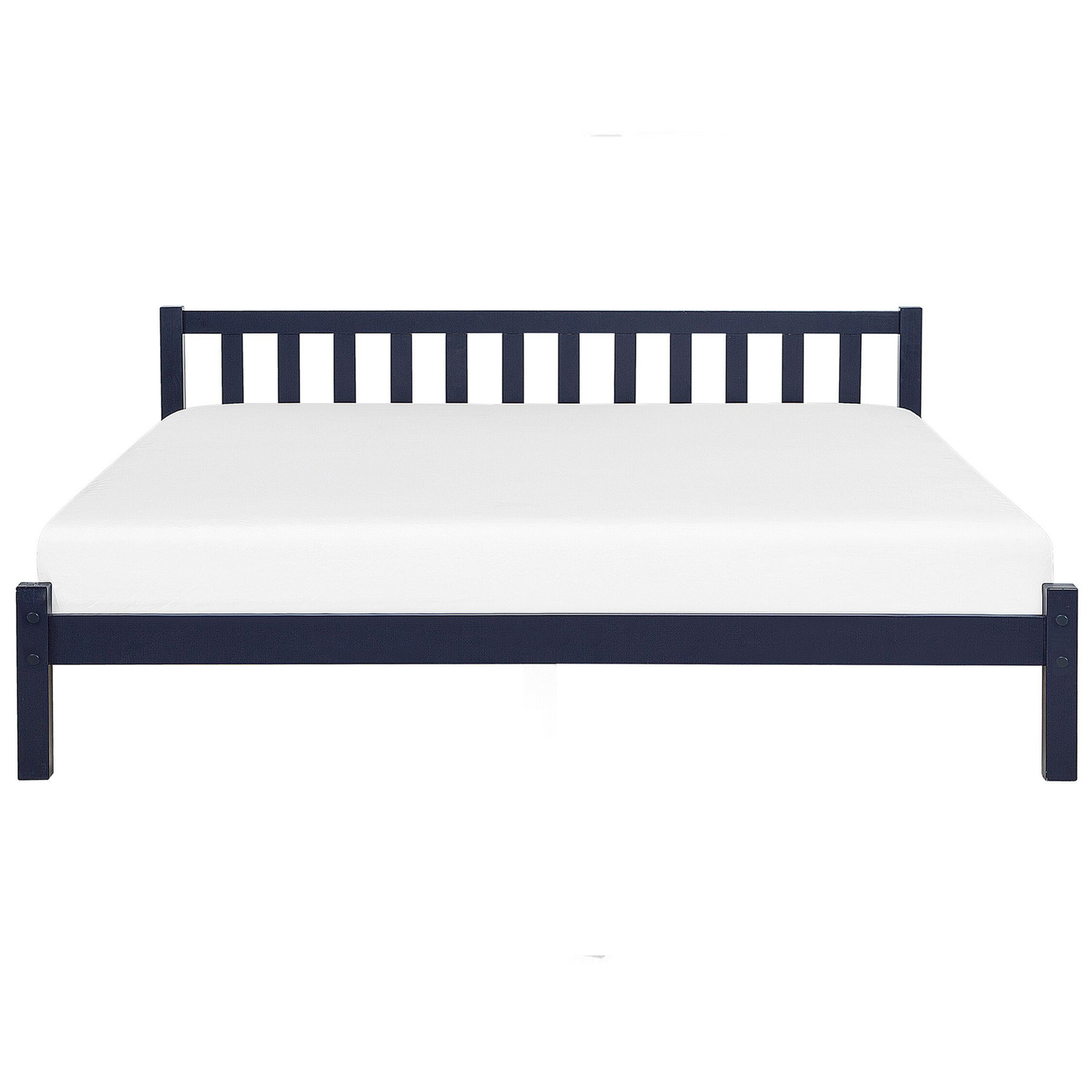 Bett mit Lattenrost Kiefernholz FLORAC 180 x 200 cm Marineblau