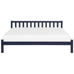 Bett mit Lattenrost Kiefernholz FLORAC 180 x 200 cm Marineblau