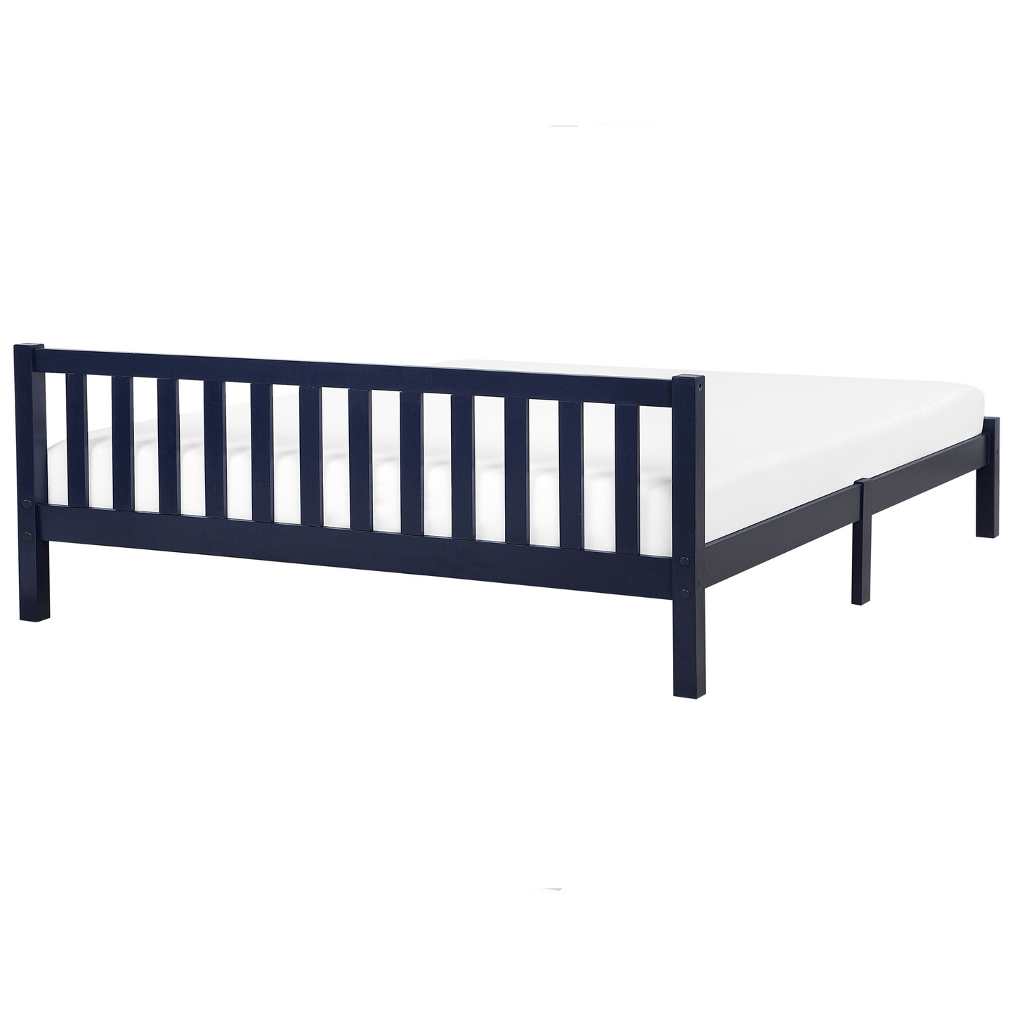 Bett mit Lattenrost Kiefernholz FLORAC 180 x 200 cm Marineblau