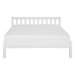 Bett mit Lattenrost Kiefernholz FLORAC 140 x 200 cm Weiss