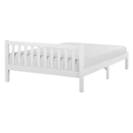 Bett mit Lattenrost Kiefernholz FLORAC 140 x 200 cm Weiss