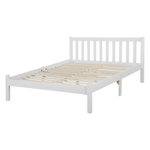 Bett mit Lattenrost Kiefernholz FLORAC 140 x 200 cm Weiss
