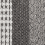 Teppich Wolle grau 140 x 200 cm Streifenmuster Kurzflor AKKAYA