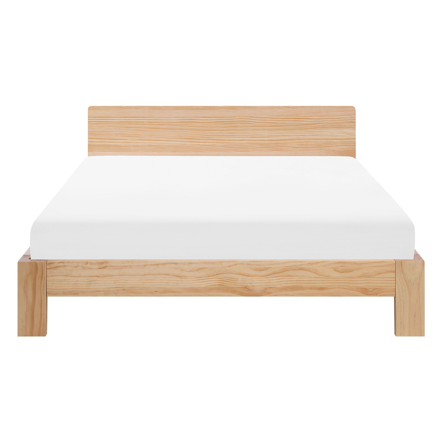 Bett mit Lattenrost Kiefernholz ROYAN 140 x 200 cm Hellbraun