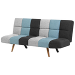 3-Sitzer Schlafsofa Patchwork grau / blau INGARO
