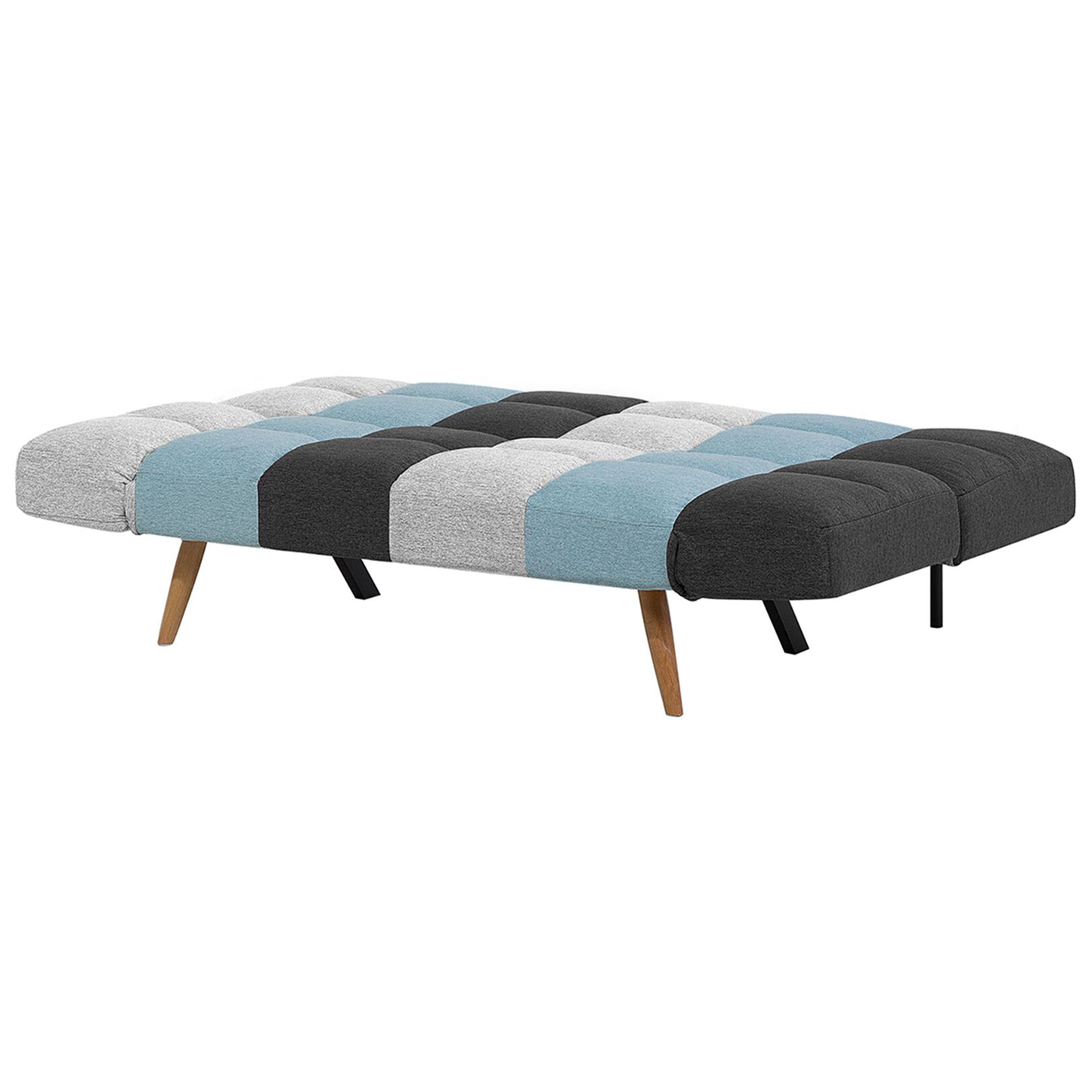 3-Sitzer Schlafsofa Patchwork grau / blau INGARO