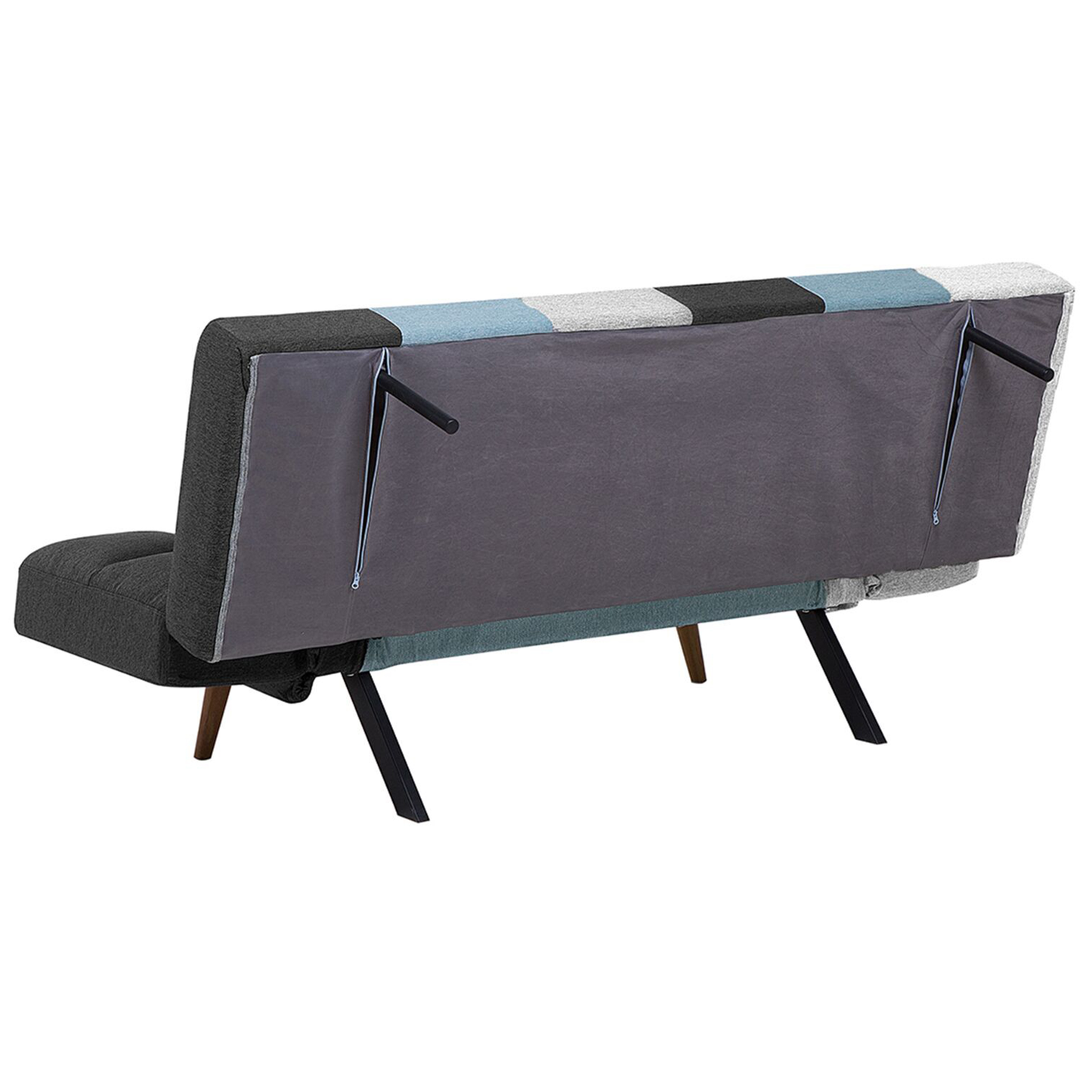 3-Sitzer Schlafsofa Patchwork grau / blau INGARO