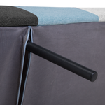 3-Sitzer Schlafsofa Patchwork grau / blau INGARO