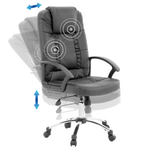 Massagestuhl drehbar RELAX Kunstleder Schwarz