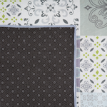 Teppich bunt  80 x 150 cm Mosaik-Muster Kurzflor INKAYA