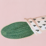 Kinderteppich rosa 80 x 150 cm Kaktus-Muster Kurzflor ELDIVAN