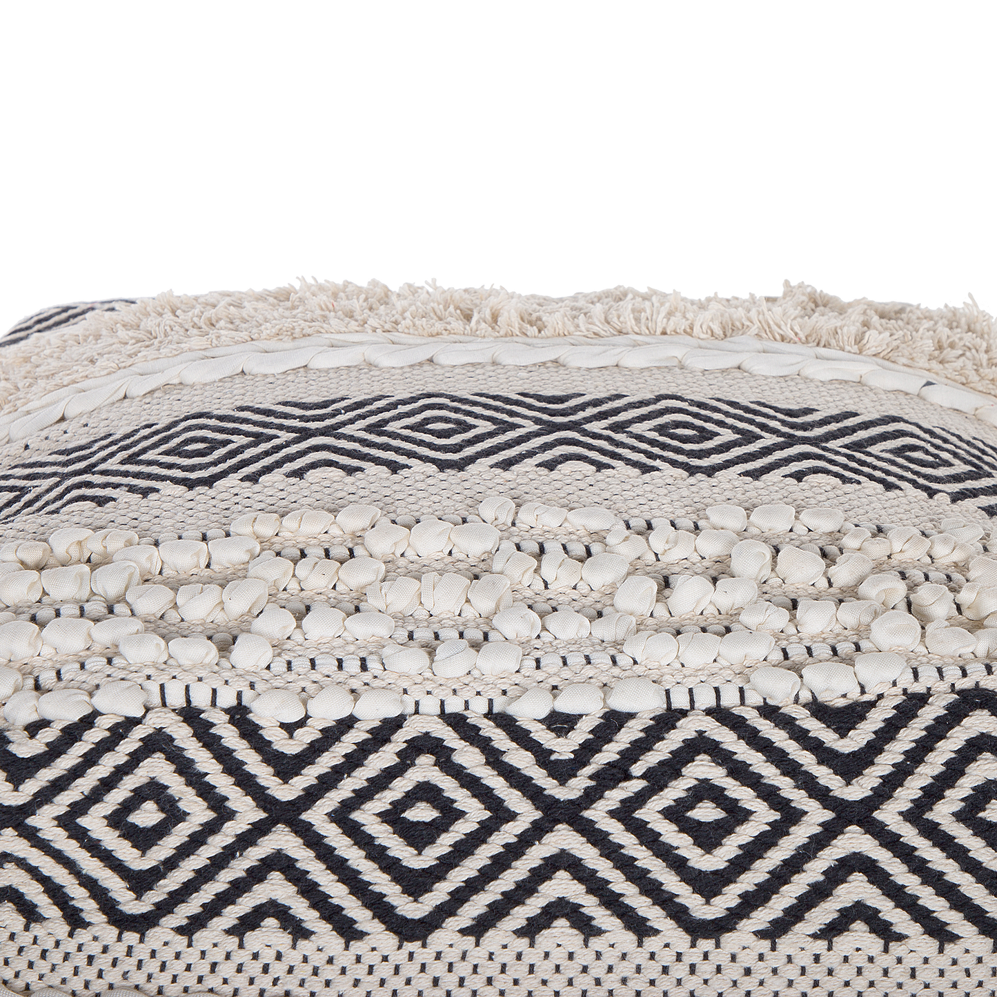Pouf cremeweiss 50 x 50 cm KANAM