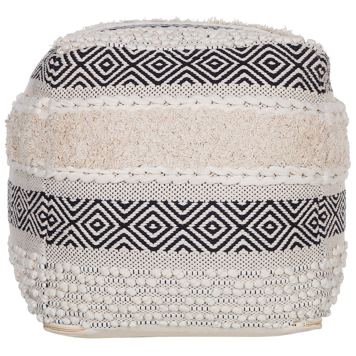 Pouf cremeweiss 50 x 50 cm KANAM