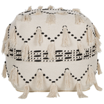 Pouf beige / schwarz 50 x 50 cm THONDI