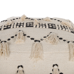 Pouf beige / schwarz 50 x 50 cm THONDI