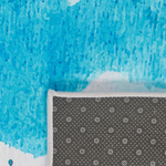 Teppich blau-grau 140 x 200 cm Flecken-Motiv Kurzflor BOZAT