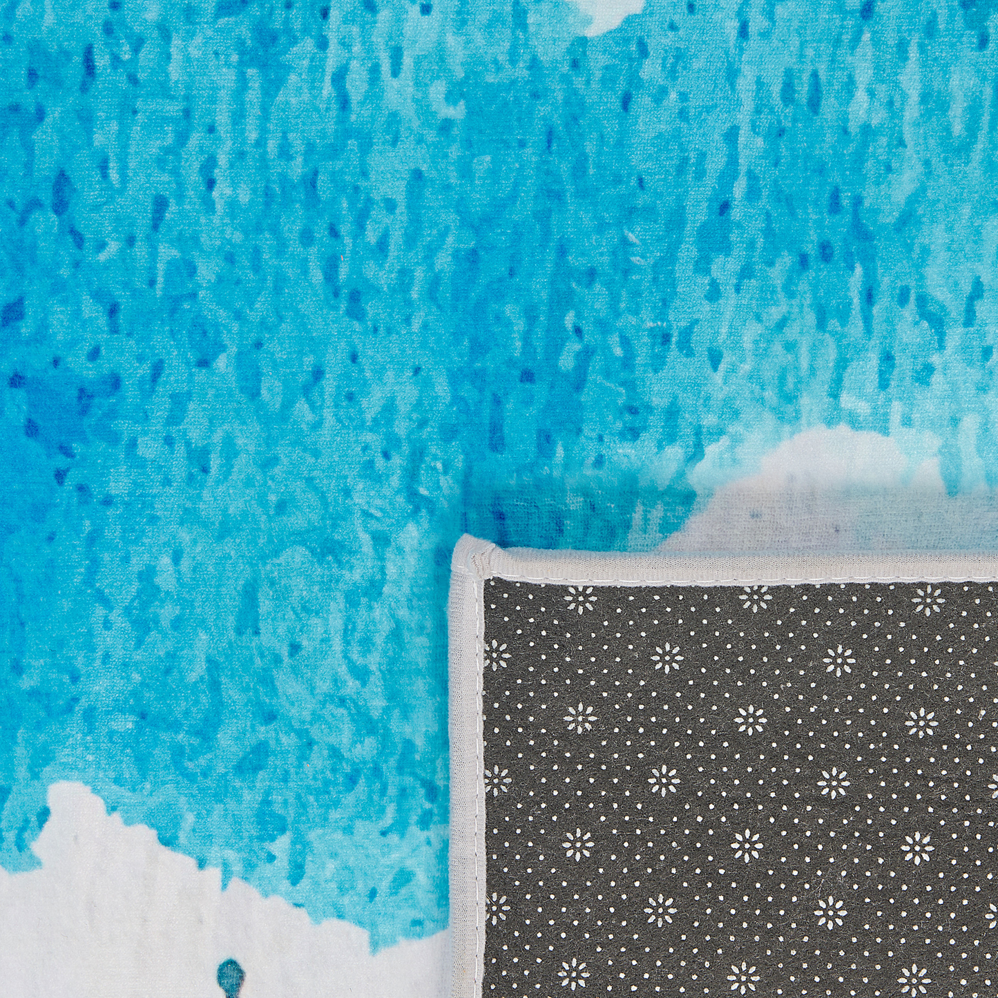 Teppich blau-grau 160 x 230 cm Flecken-Motiv Kurzflor BOZAT