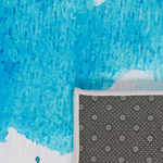 Teppich blau-grau 160 x 230 cm Flecken-Motiv Kurzflor BOZAT