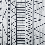 Teppich schwarz-grau 140 x 200 cm Zickzackmuster Kurzflor KEBAN