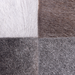 Dekokissen NELLAD Echtleder 45 x 45 cm Grau Patchwork