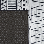 Teppich schwarz-grau 140 x 200 cm Zickzackmuster Kurzflor KEBAN