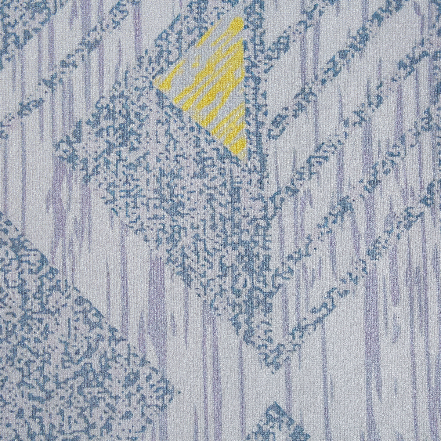 Teppich grau-gelb 80 x 150 cm geometrisches Muster Kurzflor KARGI