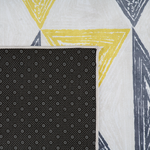 Teppich grau-gelb-mintgrün 160 x 230 cm Dreieckmuster Kurzflor KALEN