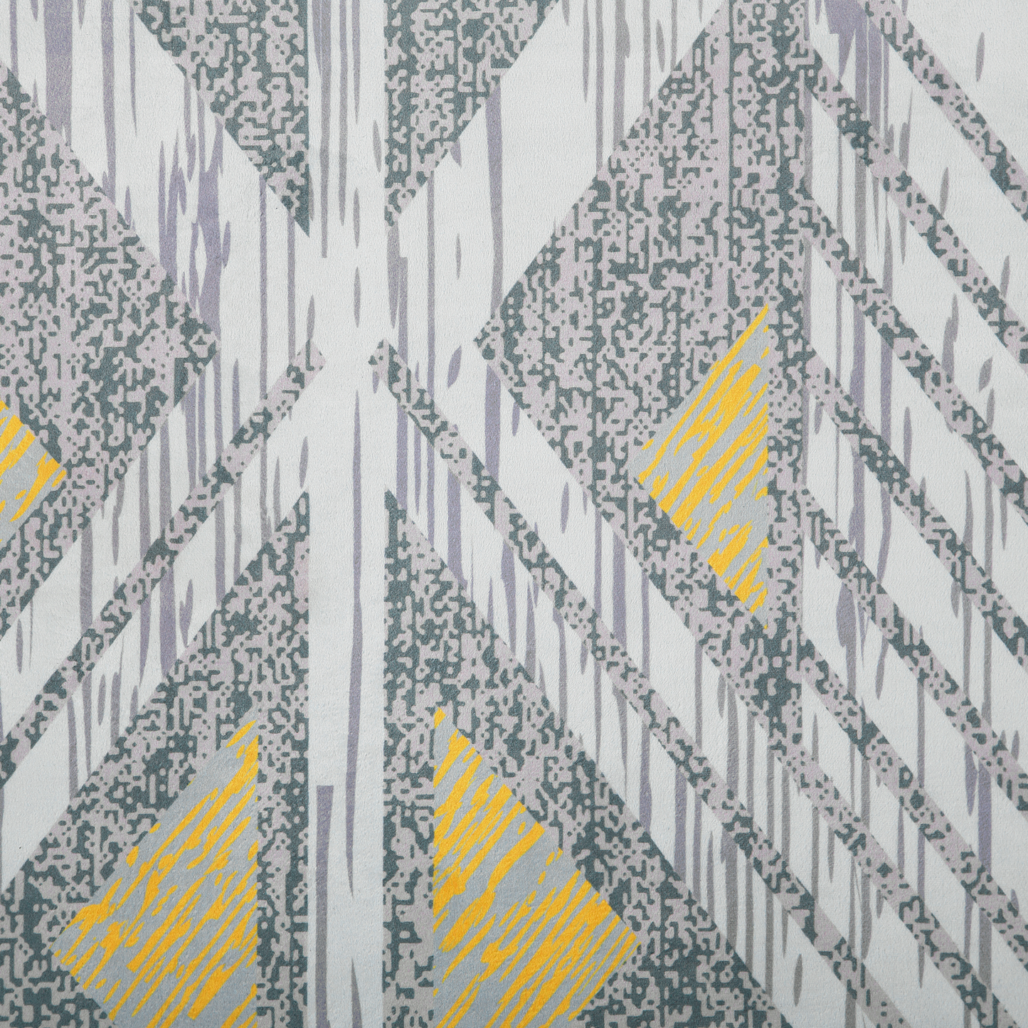 Teppich grau-gelb 160 x 230 cm geometrisches Muster Kurzflor KARGI