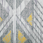 Teppich grau-gelb 160 x 230 cm geometrisches Muster Kurzflor KARGI