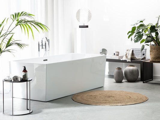 Badewanne freistehend weiss rechteckig 170 x 81 cm RIOS