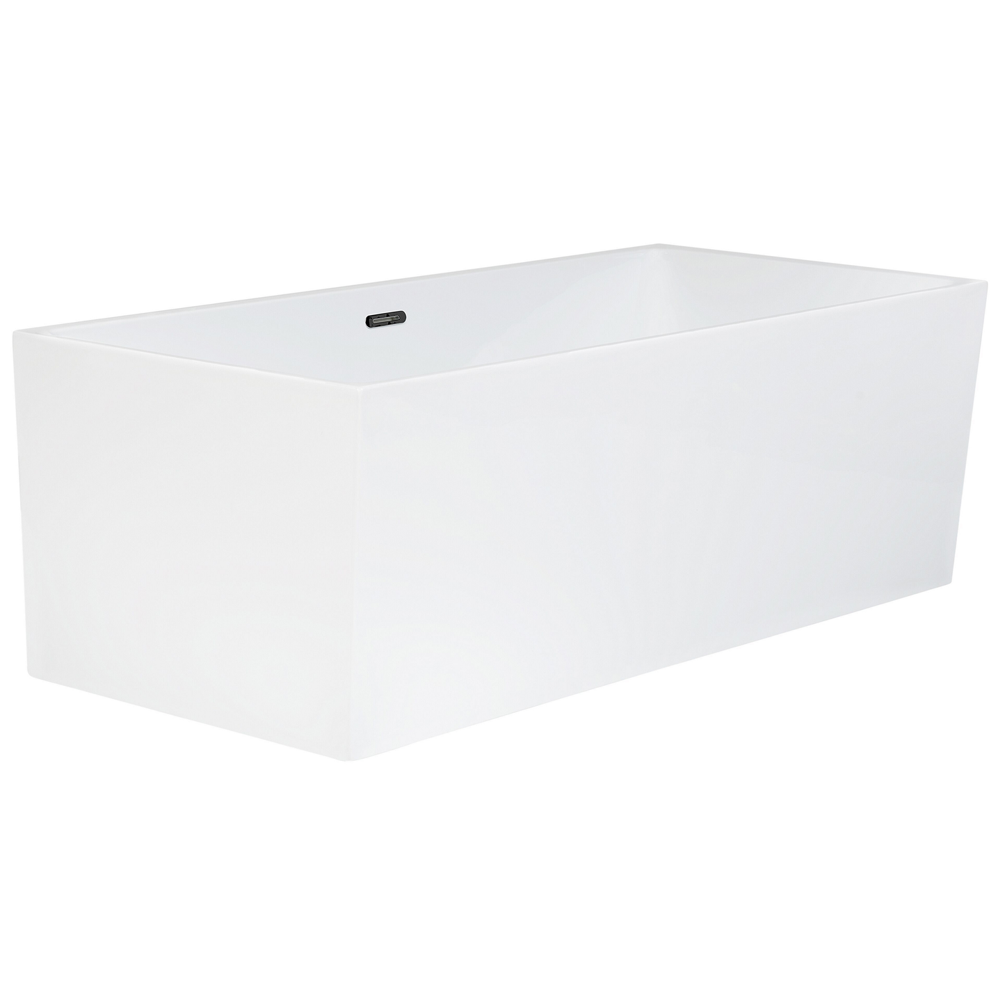 Badewanne freistehend weiss rechteckig 170 x 81 cm RIOS