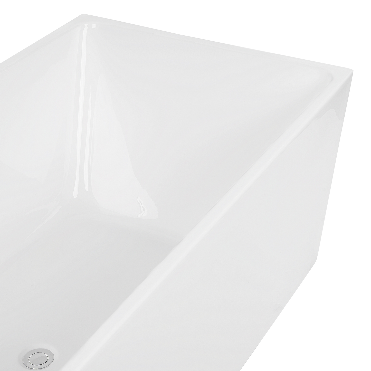 Badewanne freistehend weiss rechteckig 170 x 81 cm RIOS